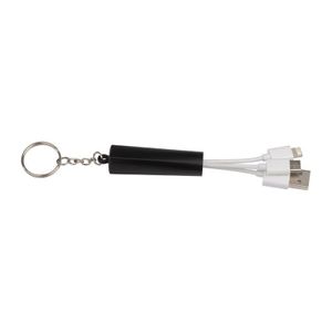 Keychain with USB charging cable