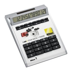 Own-design desk calculator with insert without holes, small