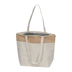 Cooler bag made of 200g cotton and laminated jute