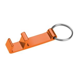 Metal keyring with bottle and can opener