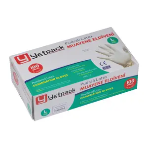 Latex gloves poudered. Size L
