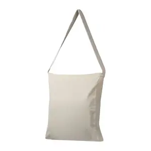 Cotton bag with woven carrying handle and bottom f