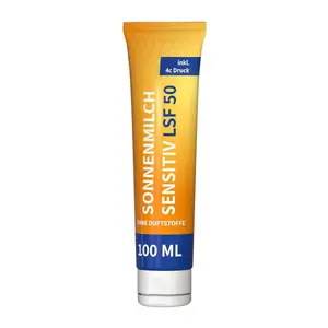 SPF50 sensitive sun milk lotion , 100 ml tube